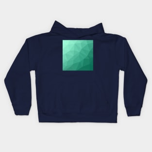 Polygon Geometric Triangles Green Kids Hoodie